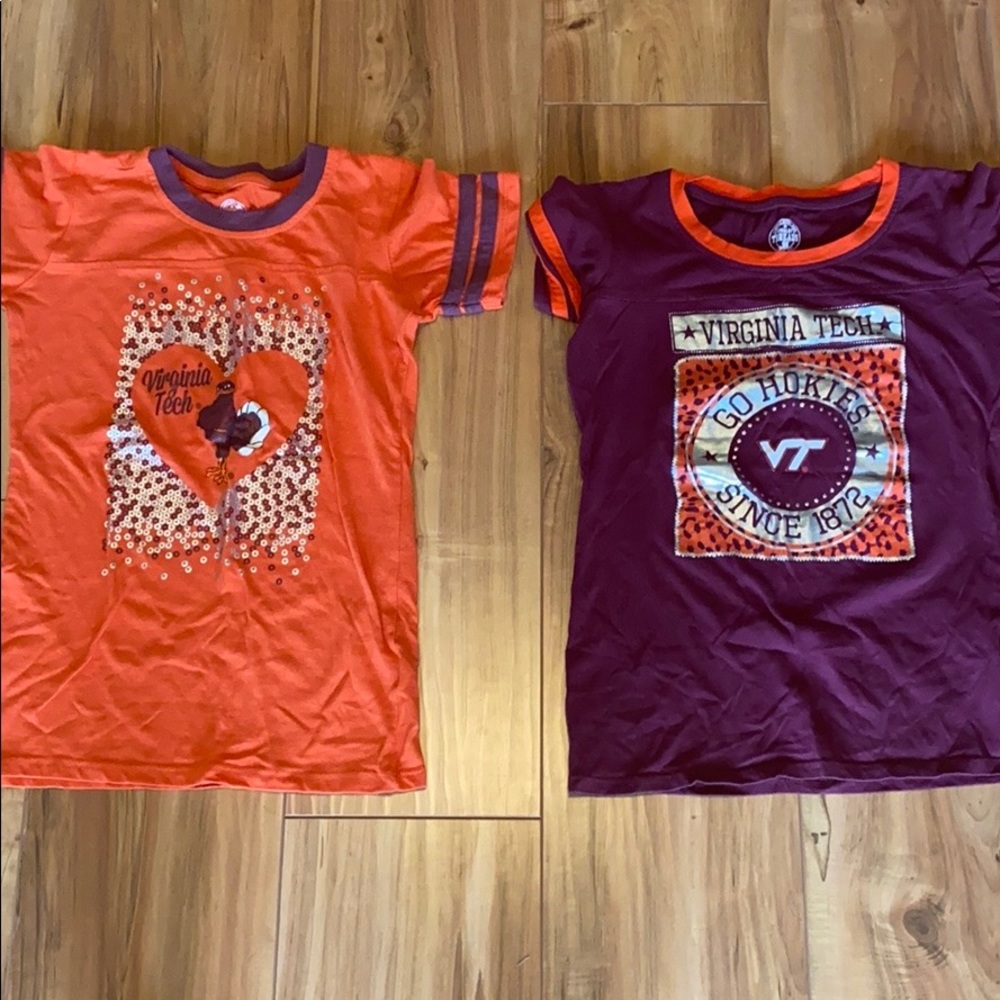 Virginia Tech girl’s shirts. Two pack!